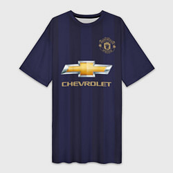 Футболка женская длинная FC MU: Pogba Away 18/19, цвет: 3D-принт