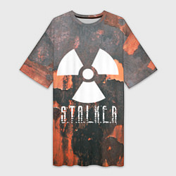 Женская длинная футболка S.T.A.L.K.E.R: Orange Toxic