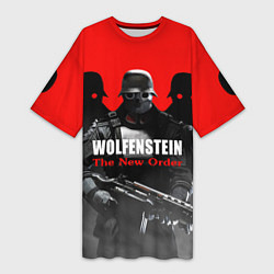 Футболка женская длинная Wolfenstein: The New Order, цвет: 3D-принт