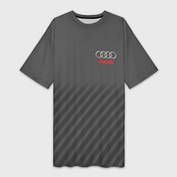 Женская длинная футболка Audi: Grey Sport Line
