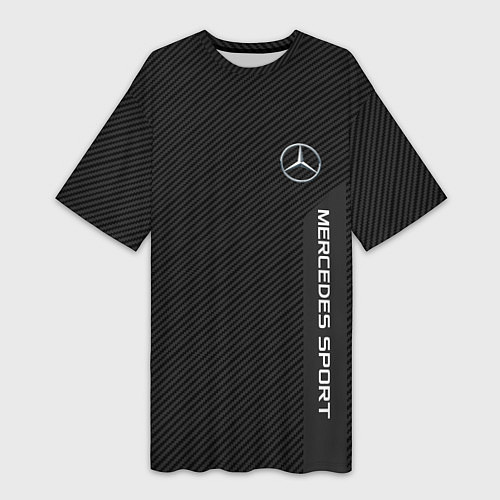 Женская длинная футболка Mercedes AMG: Sport Line / 3D-принт – фото 1