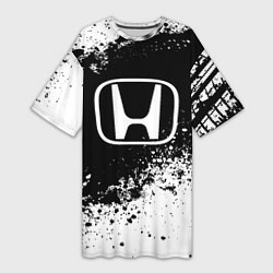 Женская длинная футболка Honda: Black Spray