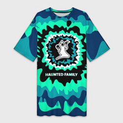 Женская длинная футболка Haunted Family