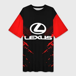 Женская длинная футболка Lexus: Red Anger