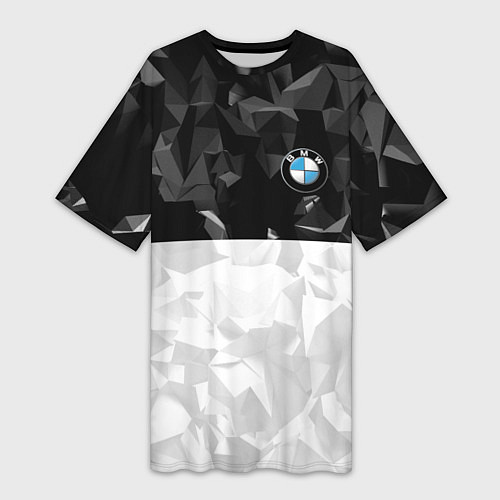 Женская длинная футболка BMW BLACK COLLECTION / 3D-принт – фото 1