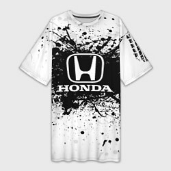 Женская длинная футболка Honda: Black Spray