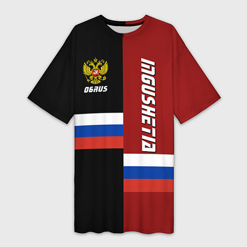 Женская длинная футболка Ingushetia, Russia / 3D-принт – фото 1
