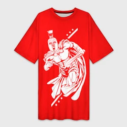 Женская длинная футболка Спартанский гладиатор