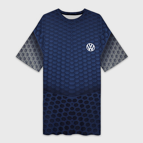 Женская длинная футболка Volkswagen: Sport Motors / 3D-принт – фото 1