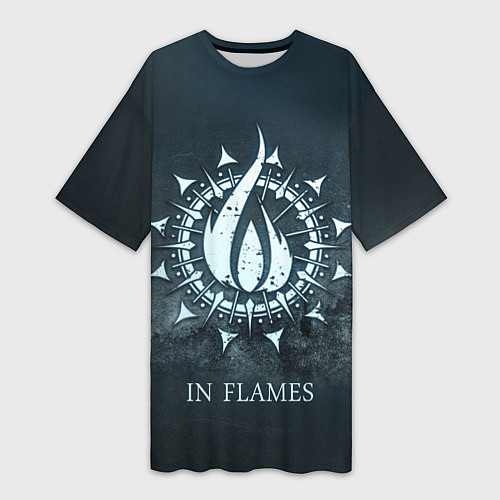 Женская длинная футболка In Flames: Cold Fire / 3D-принт – фото 1