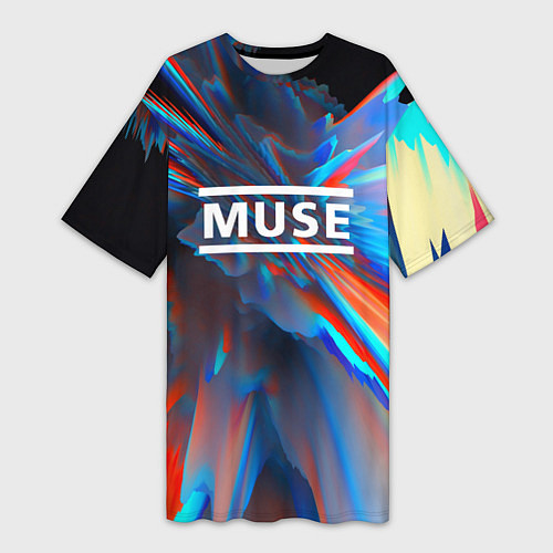 Женская длинная футболка Muse: Colour Abstract / 3D-принт – фото 1