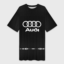 Футболка женская длинная Audi: Black Abstract, цвет: 3D-принт