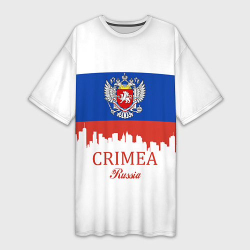 Женская длинная футболка Crimea, Russia / 3D-принт – фото 1