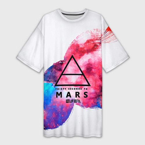 Женская длинная футболка 30 Seconds to Mars / 3D-принт – фото 1