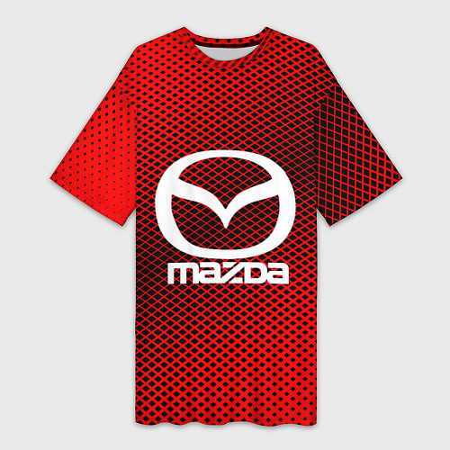 Женская длинная футболка Mazda: Red Carbon / 3D-принт – фото 1