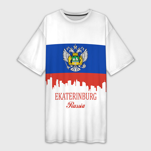 Женская длинная футболка Ekaterinburg: Russia / 3D-принт – фото 1