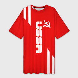 Женская длинная футболка USSR: Red Sport