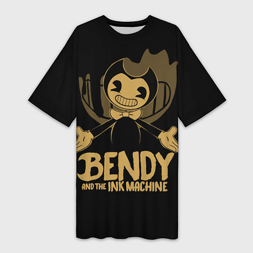 Женская длинная футболка Bendy And the ink machine / 3D-принт – фото 1