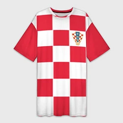 Женская длинная футболка Сборная Хорватии: Домашняя ЧМ-2018