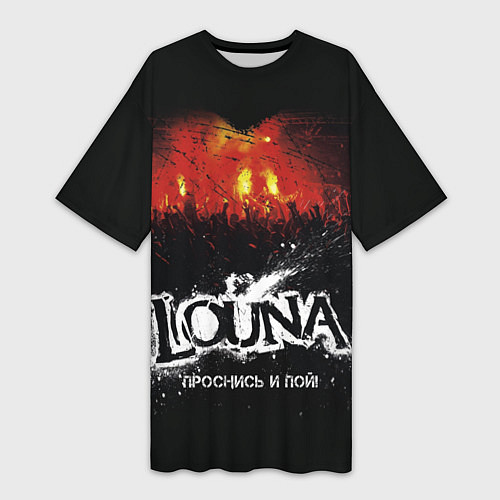 Женская длинная футболка Louna: Проснись и пой / 3D-принт – фото 1