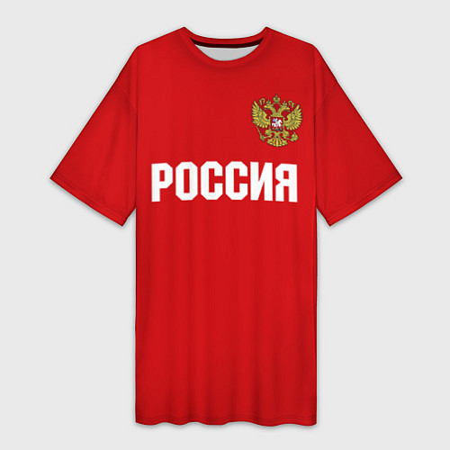 Женская длинная футболка Сборная России / 3D-принт – фото 1