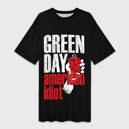 Женская длинная футболка Green Day: American Idiot / 3D-принт – фото 1