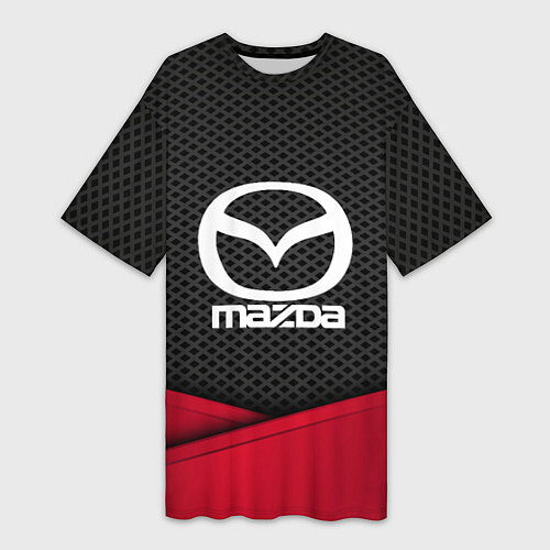 Женская длинная футболка Mazda: Grey Carbon / 3D-принт – фото 1
