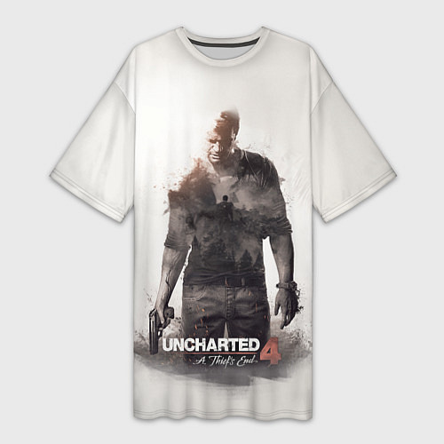 Женская длинная футболка Uncharted 4: Nathan / 3D-принт – фото 1