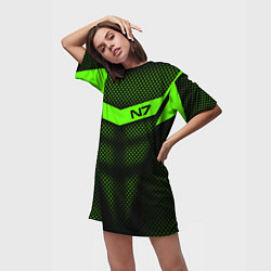 Футболка женская длинная N7: Green Armor, цвет: 3D-принт — фото 2
