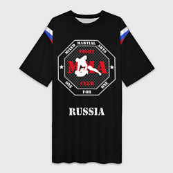 Футболка женская длинная MMA Russia, цвет: 3D-принт