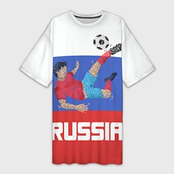 Женская длинная футболка Russia Footballer
