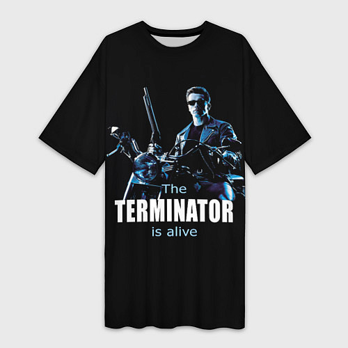 Женская длинная футболка Terminator: Is alive / 3D-принт – фото 1