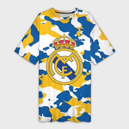 Женская длинная футболка Real Madrid: Camo / 3D-принт – фото 1