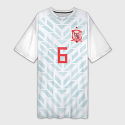 Женская длинная футболка Iniesta Away WC 2018