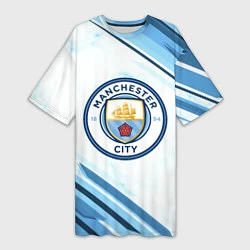 Женская длинная футболка Manchester city