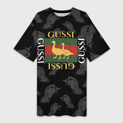 Женская длинная футболка GUSSI Style / 3D-принт – фото 1