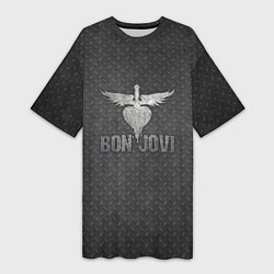 Женская длинная футболка Bon Jovi: Metallic Style