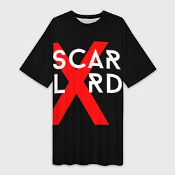 Футболка женская длинная Scarlxrd Logo, цвет: 3D-принт