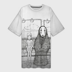 Женская длинная футболка Унесенные призраками