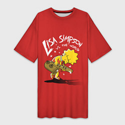 Женская длинная футболка Lisa Simpson