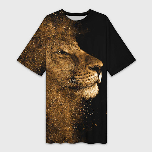 Женская длинная футболка Песчаный лев / 3D-принт – фото 1