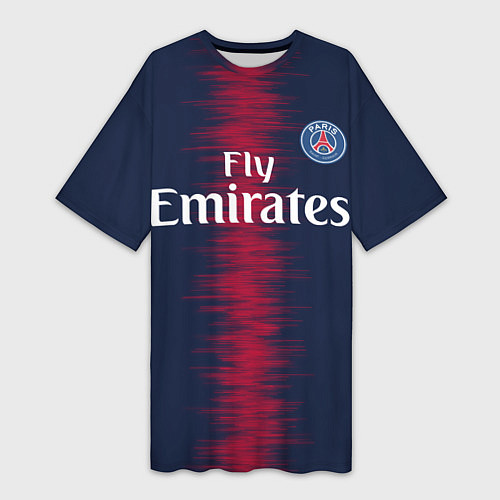 Женская длинная футболка FC PSG Cavani 18-19 / 3D-принт – фото 1