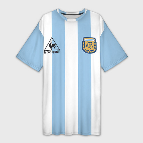 Женская длинная футболка Марадона Аргентина ретро / 3D-принт – фото 1