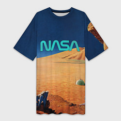Женская длинная футболка NASA on Mars