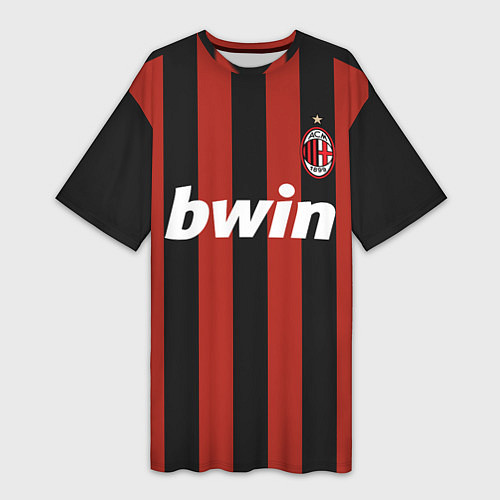 Женская длинная футболка AC Milan: Ronaldo Retro / 3D-принт – фото 1