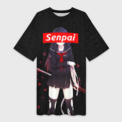 Женская длинная футболка Senpai Assassin