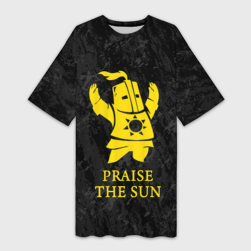 Женская длинная футболка Praise The Sun / 3D-принт – фото 1