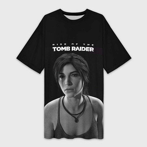 Женская длинная футболка Rise if The Tomb Raider / 3D-принт – фото 1