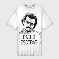 Футболка женская длинная Pablo Escobar, цвет: 3D-принт