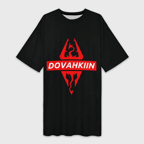 Женская длинная футболка TES: Dovahkin / 3D-принт – фото 1